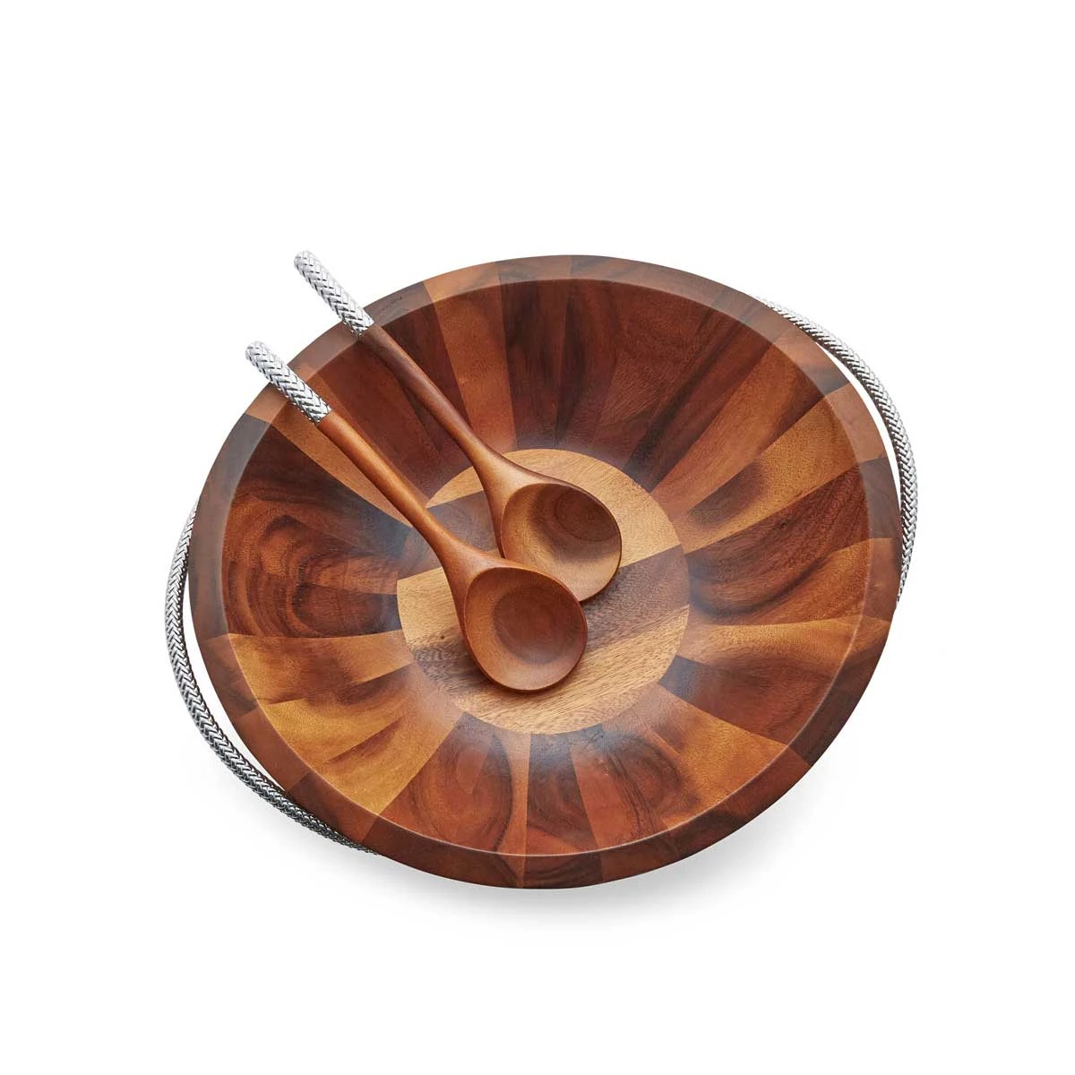 Nambé Braid Salad Bowl & Servers - Image 6
