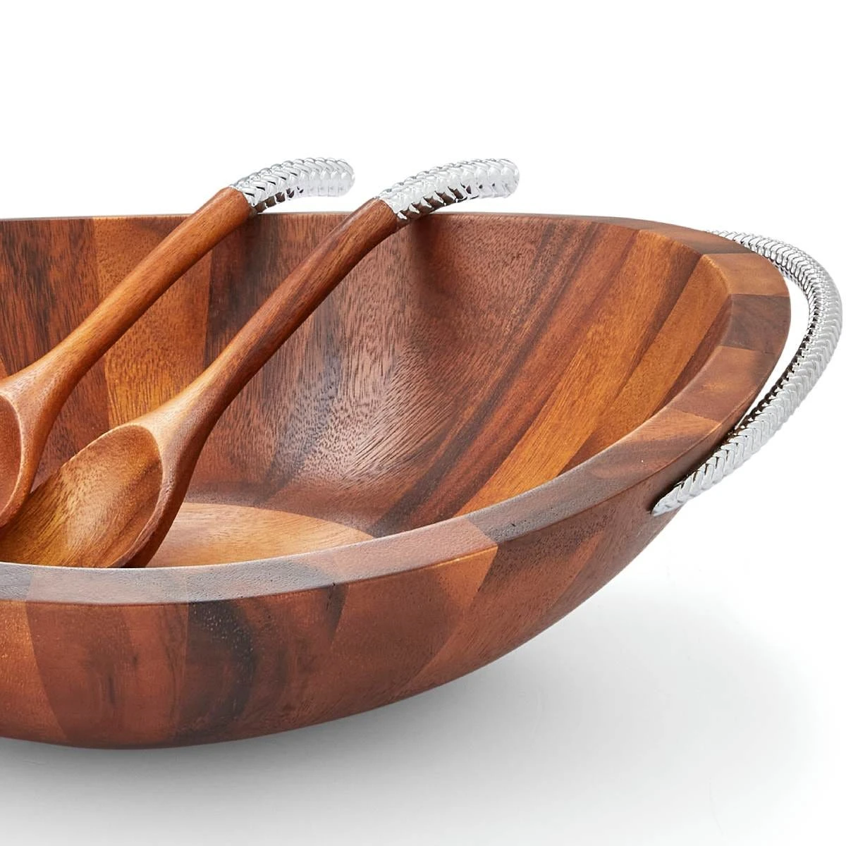 Nambé Braid Salad Bowl & Servers - Image 4