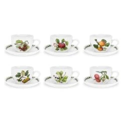 Pomona Set Of 6 Jumbo Cups & Saucers