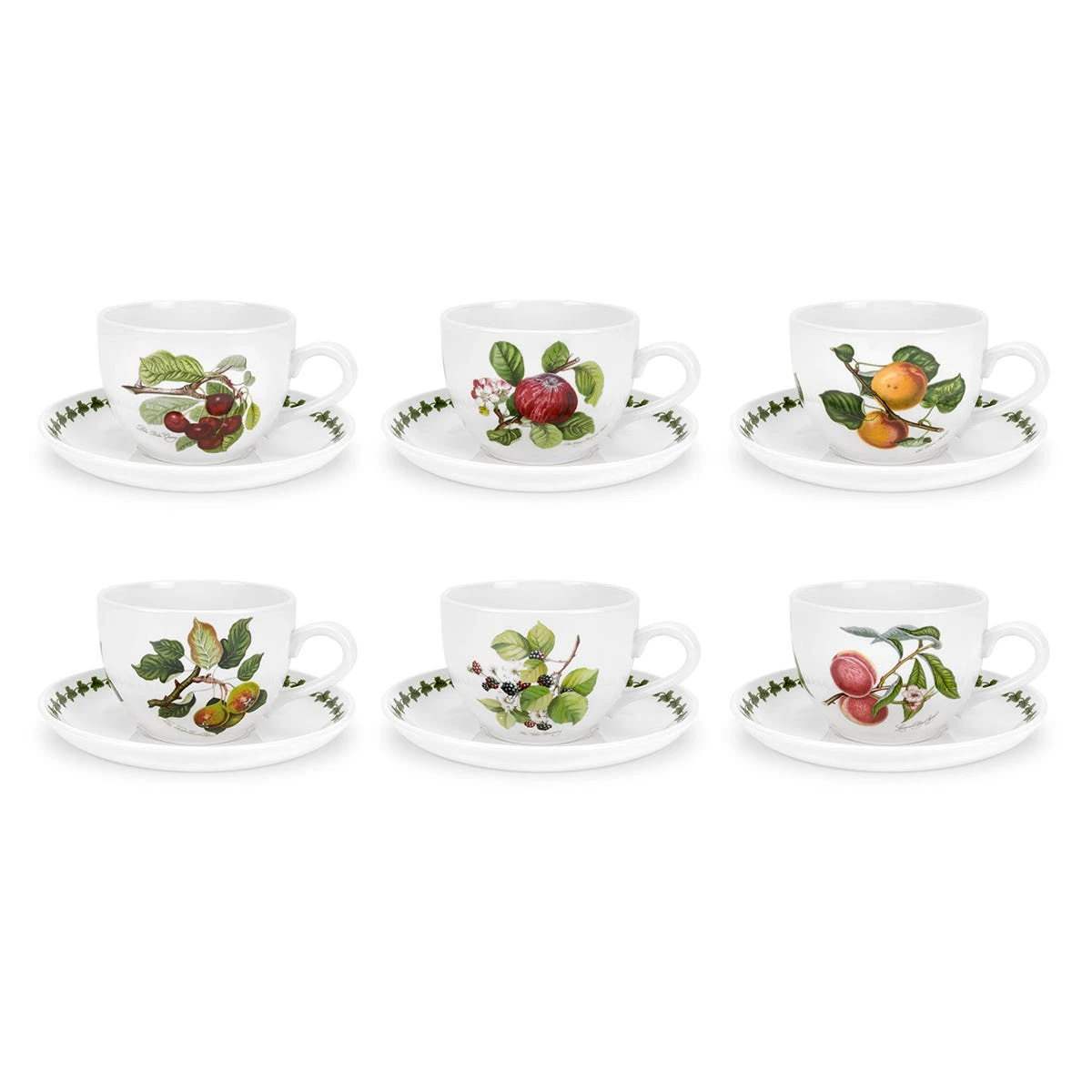 Pomona Set Of 6 Jumbo Cups & Saucers