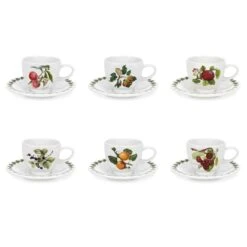 Pomona Set Of 6 Espresso Cups & Saucers
