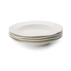 Sophie Conran Set Of 4 Rimmed Soup Plates, White