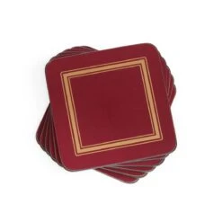 Classic Burgundy Set Of 6 Coasters