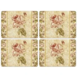 Antique Rose Set Of 4 Placemats