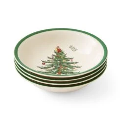 Spode Christmas Tree Set Of 4 Small Cereal Bowls