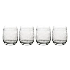 Botanic Garden Set Of 4 Crystal Tumblers