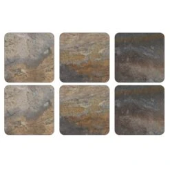 Earth Slate Set Of 6 Coasters