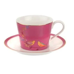 Sara Miller Chelsea Teacup & Saucer, Pink