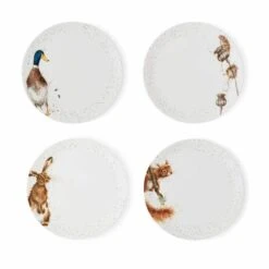 Wrendale Designs Set Of 4 Coupe Plates