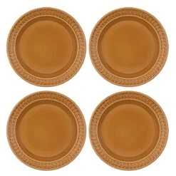 Botanic Garden Harmony Set Of 4 Plates, Amber
