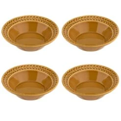 Botanic Garden Harmony 4 Cereal Bowls, Amber
