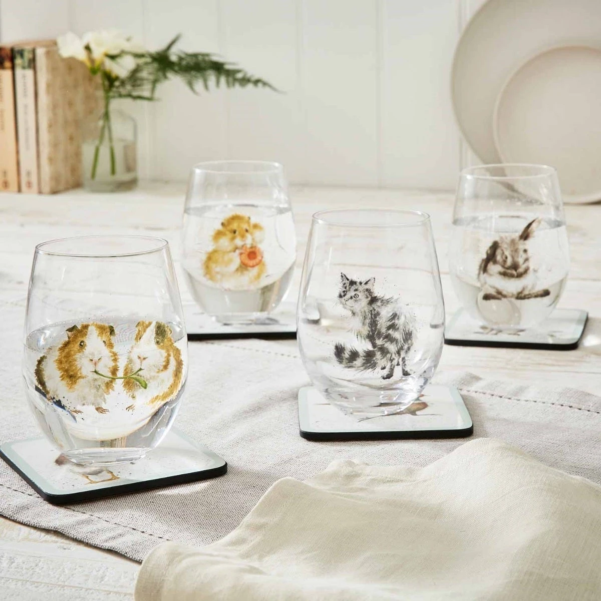 Wrendale Designs Set Of 4 Animal Tumblers - Image 2