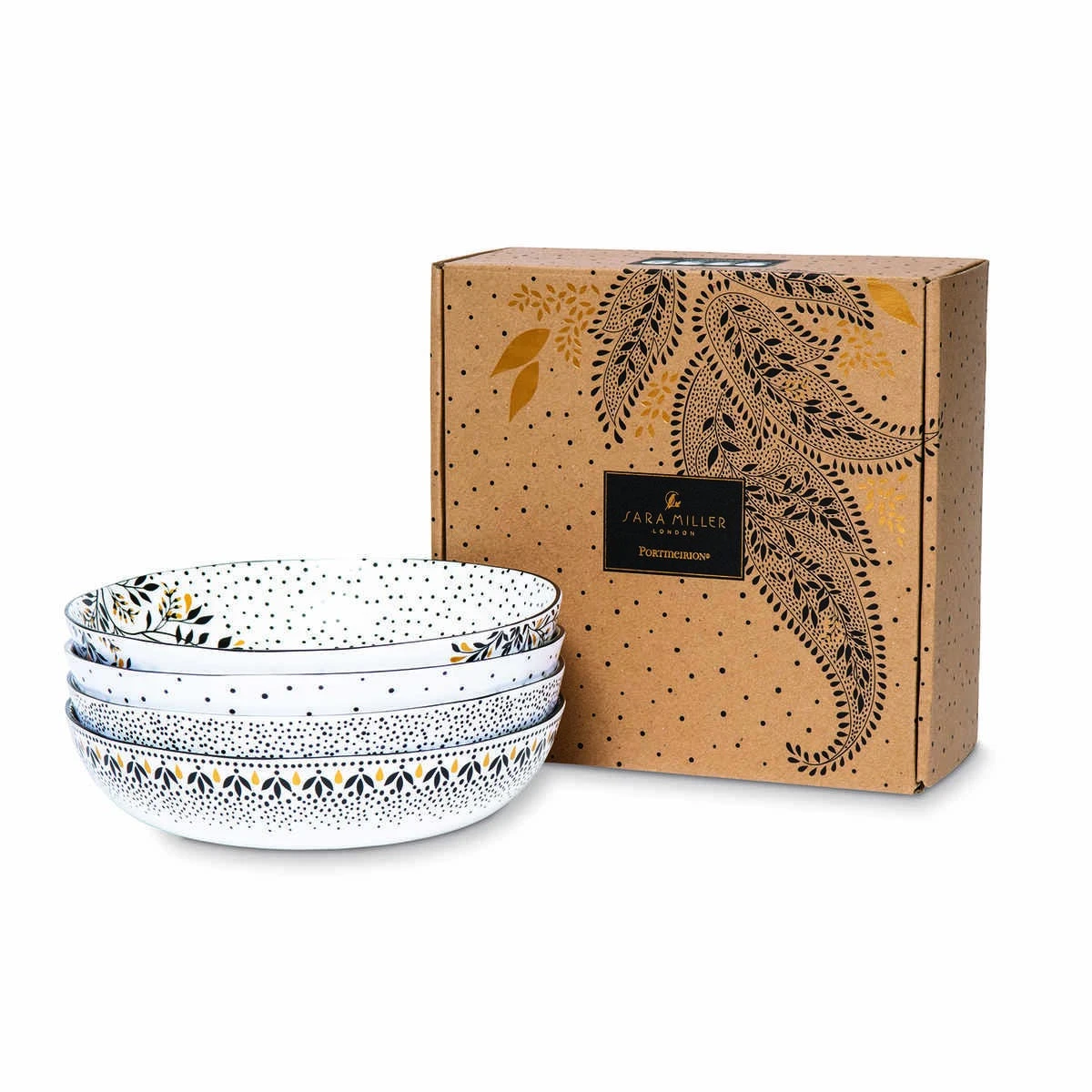 Sara Miller Artisanne Noir Set Of 4 Pasta Bowls - Image 5