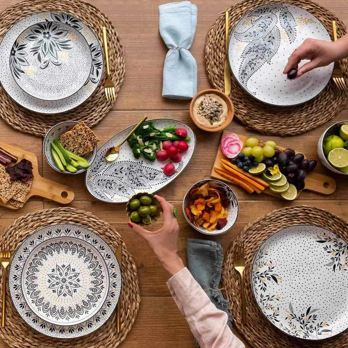 Sara Miller Artisanne Noir Set Of 4 Pasta Bowls - Image 4