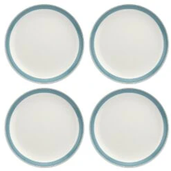 Portmeirion Westerly Turquoise 10.5 Inch Coupe Plate Set Of 4