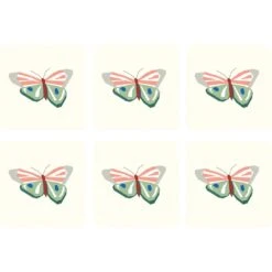 Papillon Set Of 6 Coasters