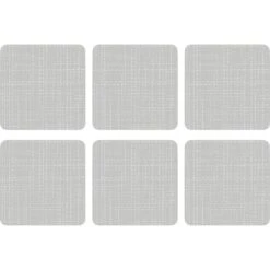 Hessian Grey Set Of 6 Coasters
