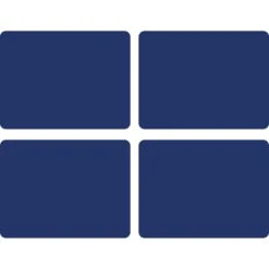 Harbour Blue Set Of 4 Large Placemats