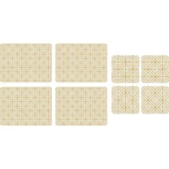 Luxe Set Of 4 Placemat & Coaster Set