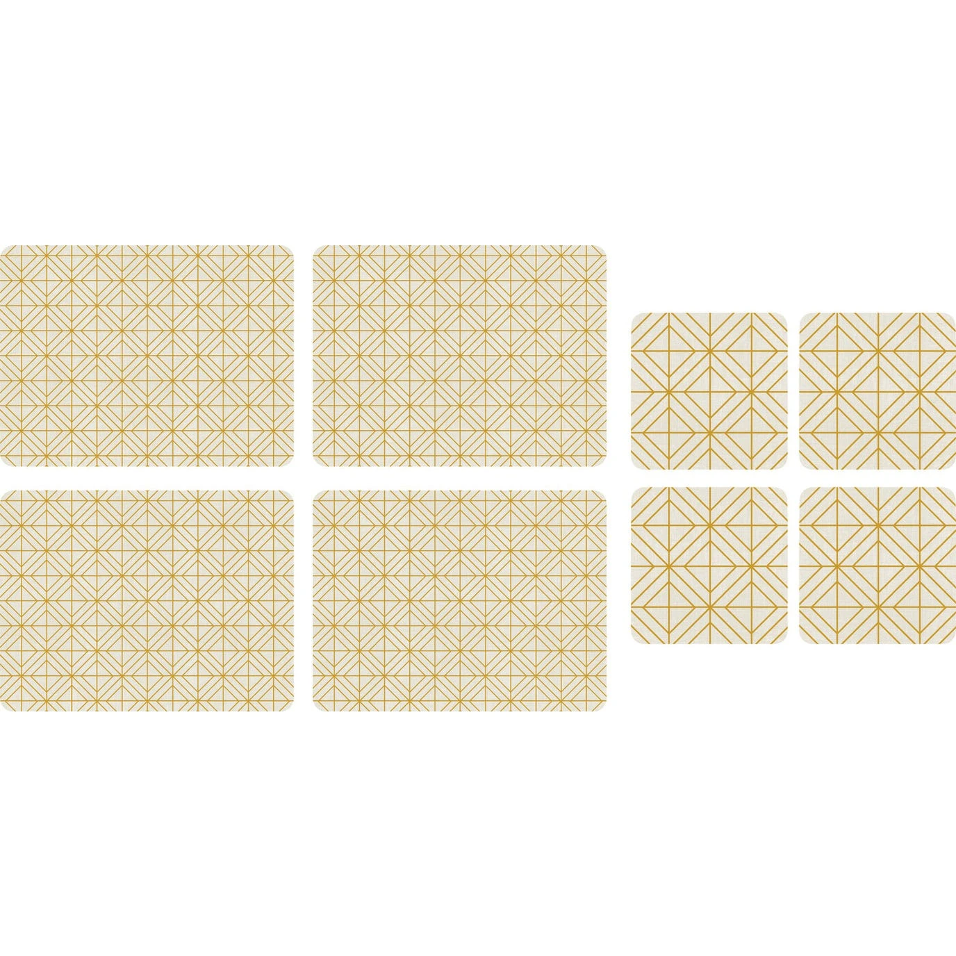 Luxe Set Of 4 Placemat & Coaster Set